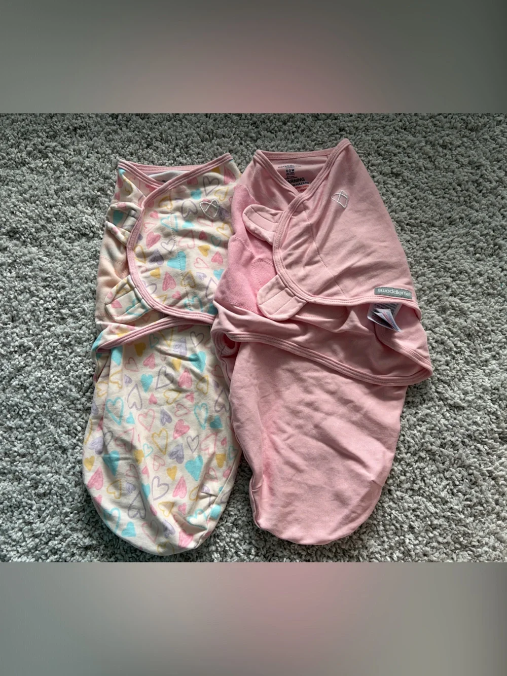 Pink Infant Swaddle Sleep Sack Duo - Soft Cotton